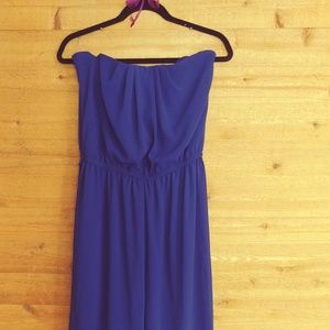 Royal Blue Strapless Jumpsuit